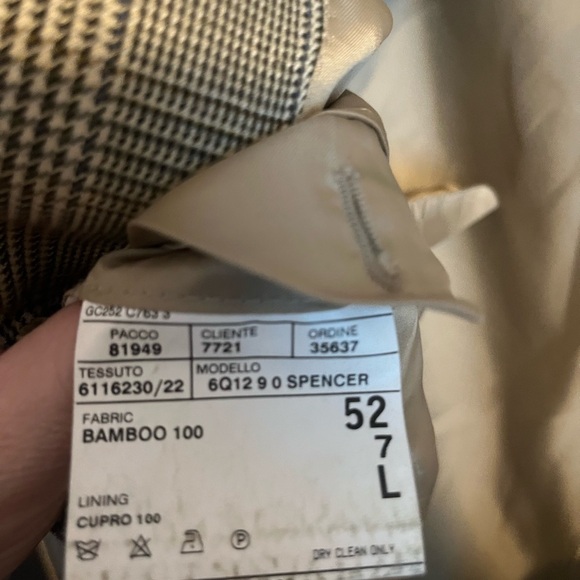 Rinaldo Raspini Bamboo suit jacket. Blazer. Made in Italy 42L - Picture 7 of 9